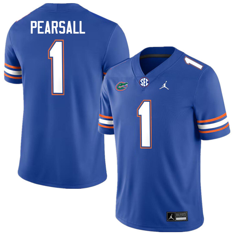 Ricky Pearsall Florida Jersey,Florida Gators #1 Ricky Pearsall Jersey Youth Uniforms-Royal